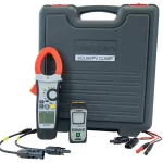 Solar/PV clamp meter set with carrying case, clamp meter, handheld reader, and test leads for electrical measurements